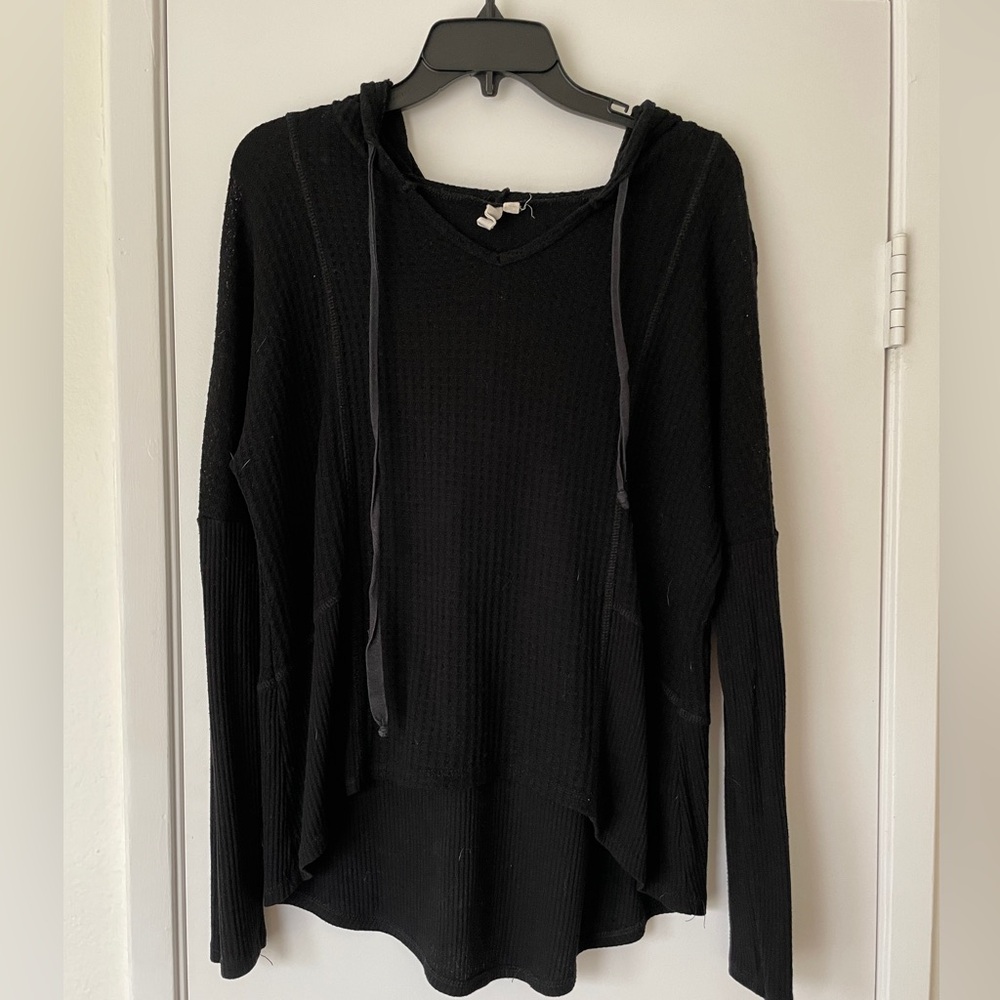 Back hooded sweater